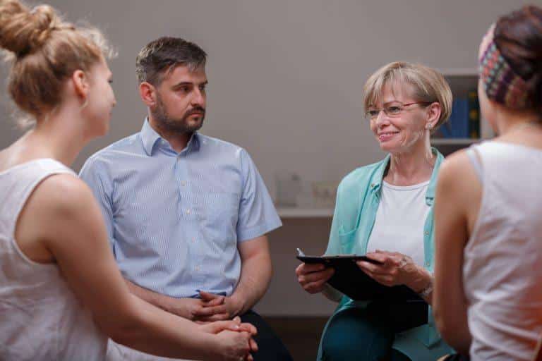 Addiction Treatment - Meeting,Of,Support,Group,In,Psychotherapist's,Room