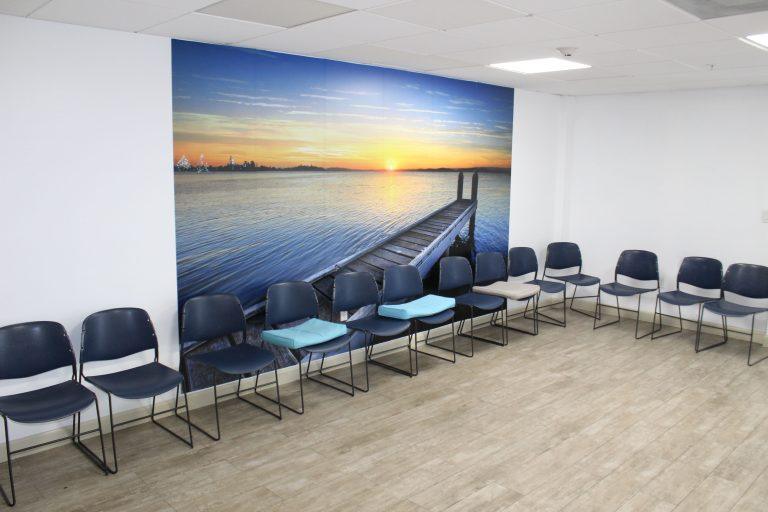 A meeting room at the Pines Recovery Life campus