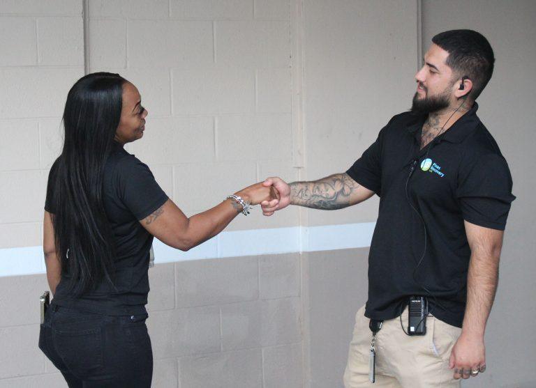 Pines Recovery Life staff greeting each other